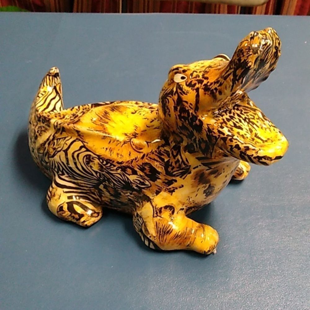 Vintage LaVie Jungle Safari Hand painted Hidden Safari Animals Gator